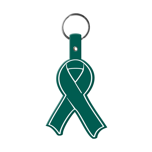 Dark Green color option for Awareness Ribbon Flexible Key Tag
