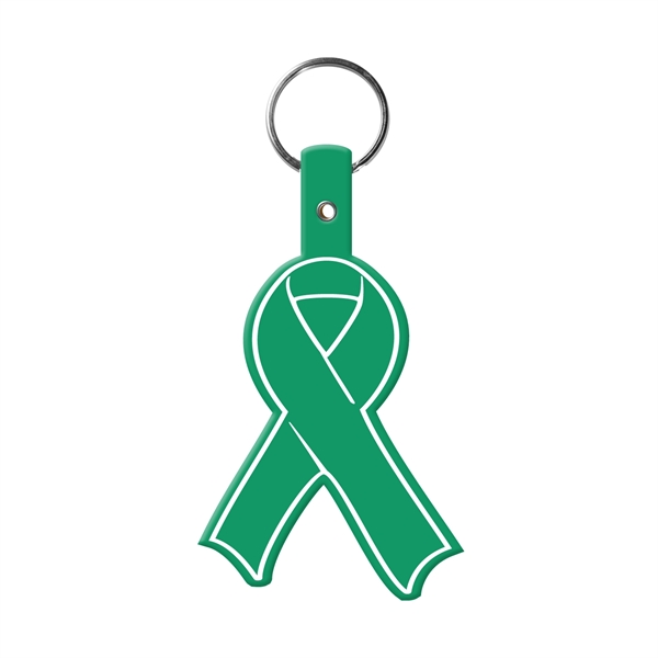 Green color option for Awareness Ribbon Flexible Key Tag