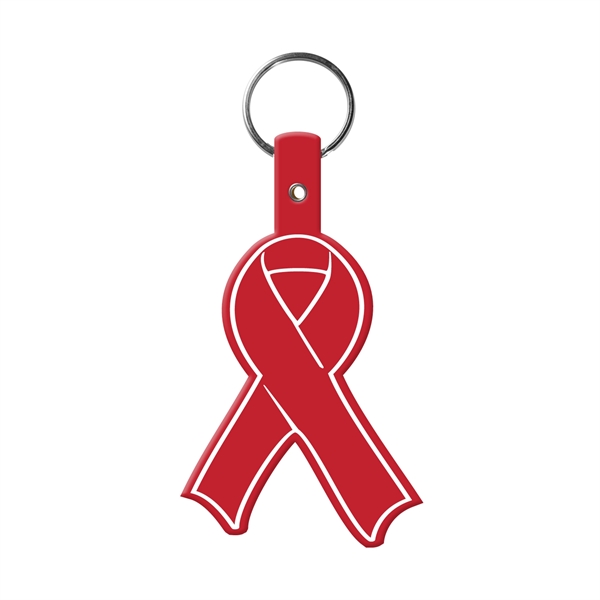 Red color option for Awareness Ribbon Flexible Key Tag