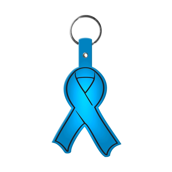 Translucent Blue color option for Awareness Ribbon Flexible Key Tag