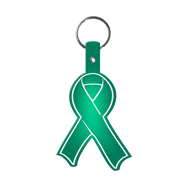 Translucent Green color option for Awareness Ribbon Flexible Key Tag