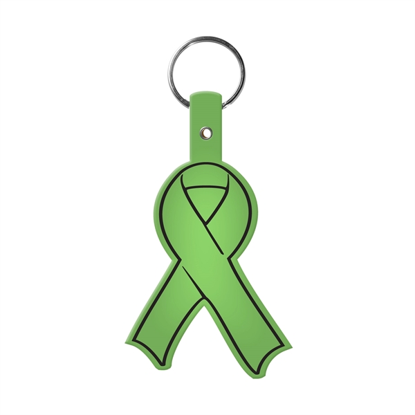 Translucent Lime color option for Awareness Ribbon Flexible Key Tag