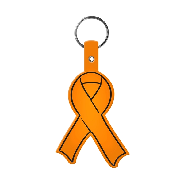 Translucent Orange color option for Awareness Ribbon Flexible Key Tag
