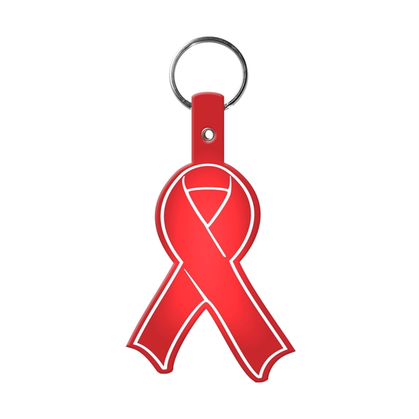 Translucent Red color option for Awareness Ribbon Flexible Key Tag