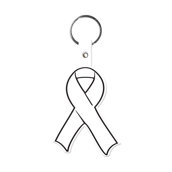 White color option for Awareness Ribbon Flexible Key Tag