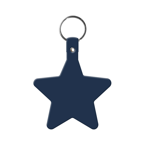 Dark Blue color option for Star Key Tag With Split Ring Keychain