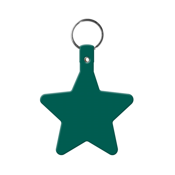 Dark Green color option for Star Key Tag With Split Ring Keychain