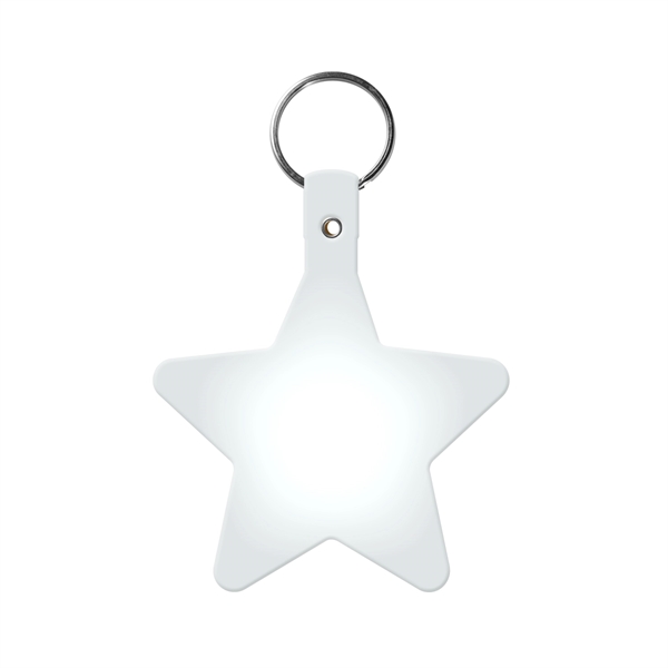 Translucent Frost color option for Star Key Tag With Split Ring Keychain