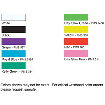All Colors color option for 3/4" Super Plastic Wristband