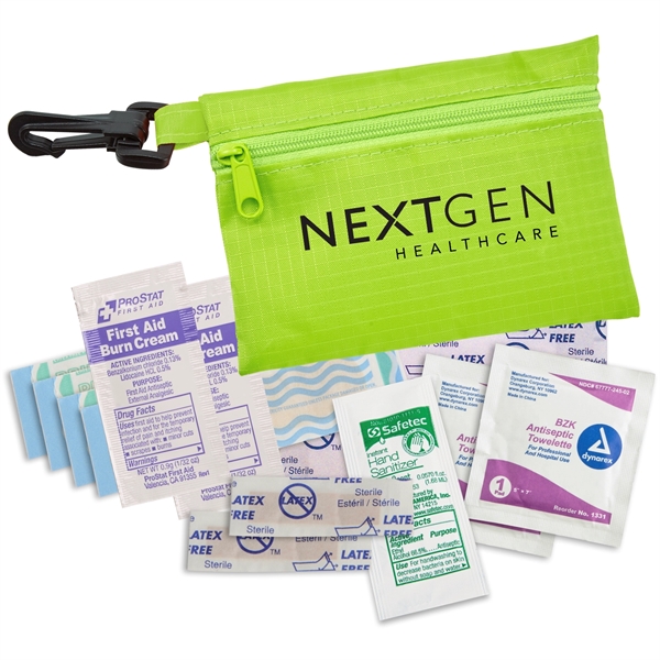 Lime color option for Ripstop Mini First Aid Kit With Clip