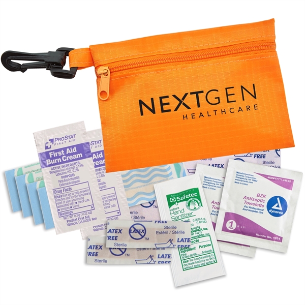 Orange color option for Ripstop Mini First Aid Kit With Clip