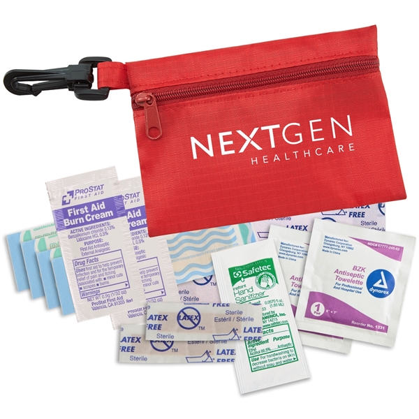 Red color option for Ripstop Mini First Aid Kit With Clip