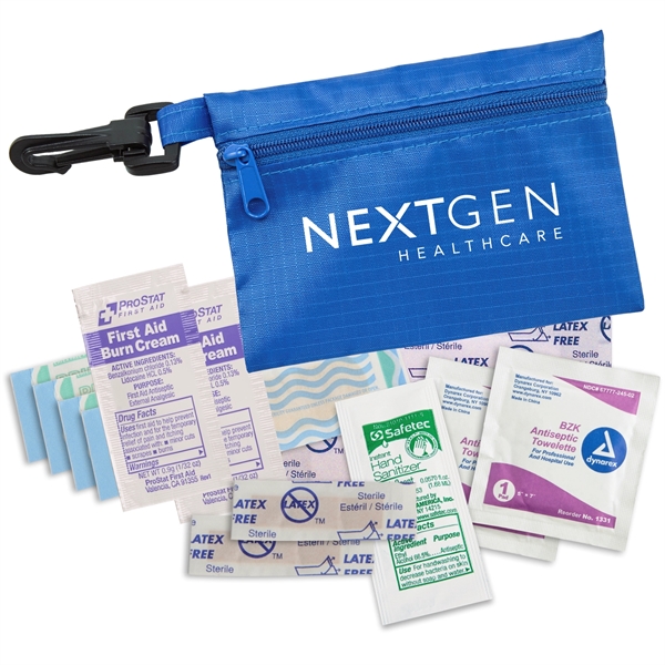 Royal Blue color option for Ripstop Mini First Aid Kit With Clip