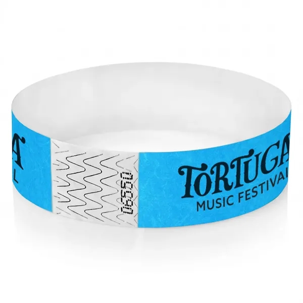 Blue 2925 color option for 3/4" Tyvek Wrisband