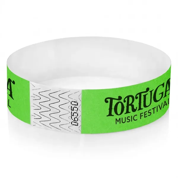 Day Glow Green 7488 color option for 3/4" Tyvek Wrisband