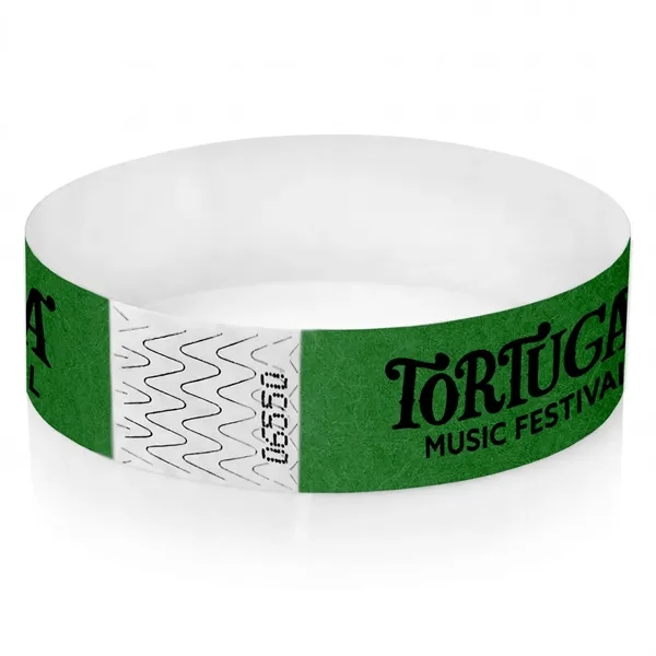Kelly Green 356 color option for 3/4" Tyvek Wrisband
