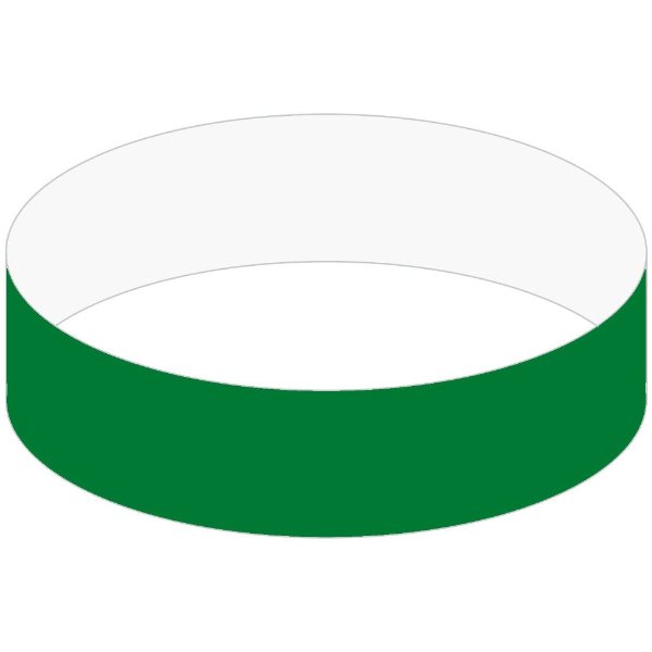 Kelly Green color option for 3/4" Tyvek Wrisband
