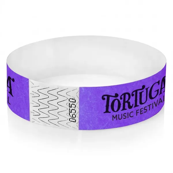 Purple 2665 color option for 3/4" Tyvek Wrisband