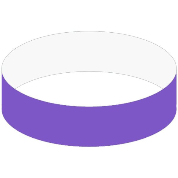 Purple color option for 3/4" Tyvek Wrisband