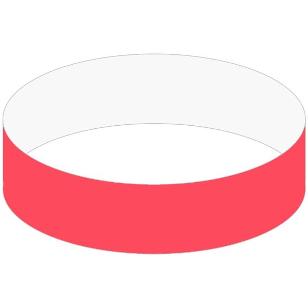 Red color option for 3/4" Tyvek Wrisband