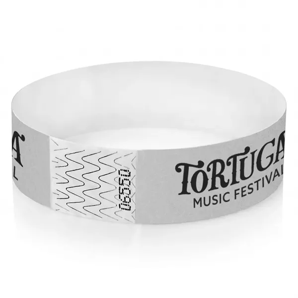 Silver Cool Gray 3 color option for 3/4" Tyvek Wrisband