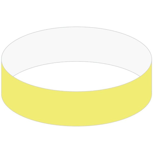 Yellow color option for 3/4" Tyvek Wrisband