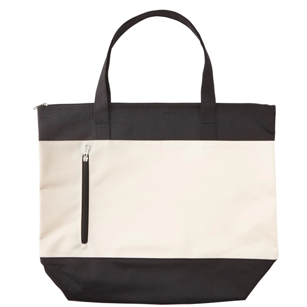 Black color option for Zippered Beach Tote Bag