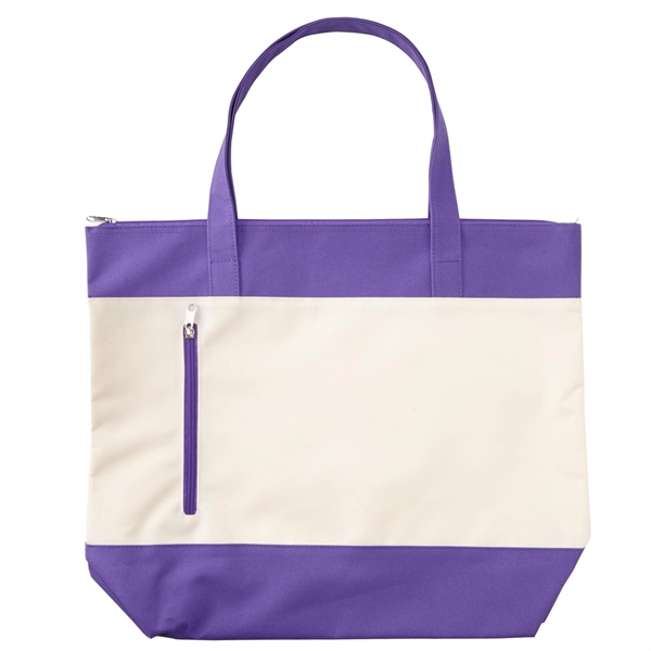 Purple color option for Zippered Beach Tote Bag