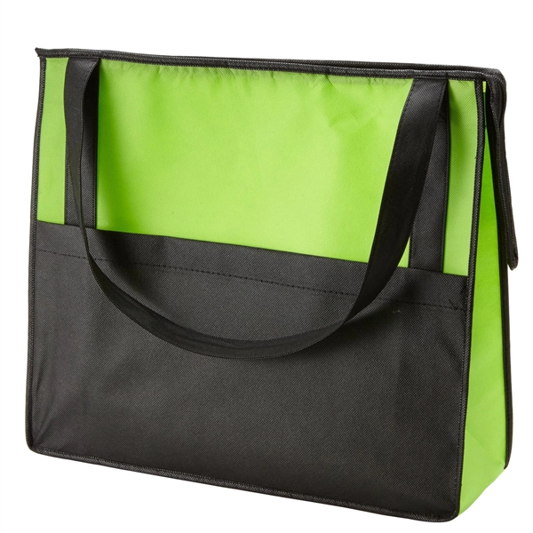 Lime color option for Zipper Tote With Front Pocket