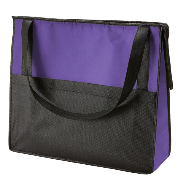 Purple color option for Zipper Tote With Front Pocket