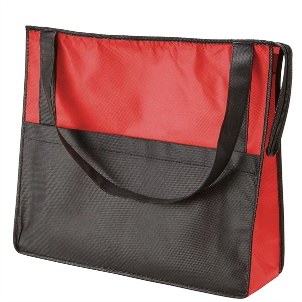 Red color option for Zipper Tote With Front Pocket