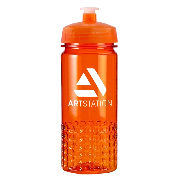 Translucent Orange color option for 16 Oz. Plastic Water Bottle
