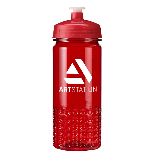 Translucent Red color option for 16 Oz. Plastic Water Bottle