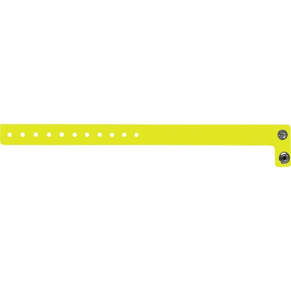 Yellow color option for 3/4" Vinyl Re Snap Wristband