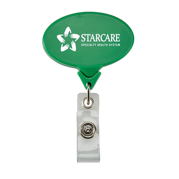 Green color option for Oval Shaped Retractable Badge Reel