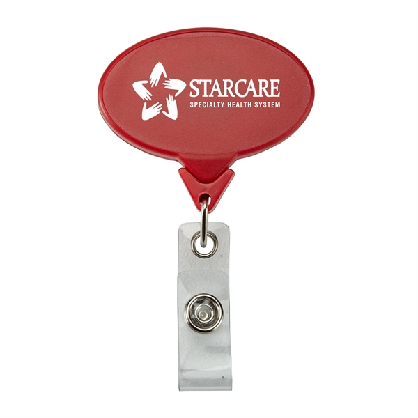 Red color option for Oval Shaped Retractable Badge Reel