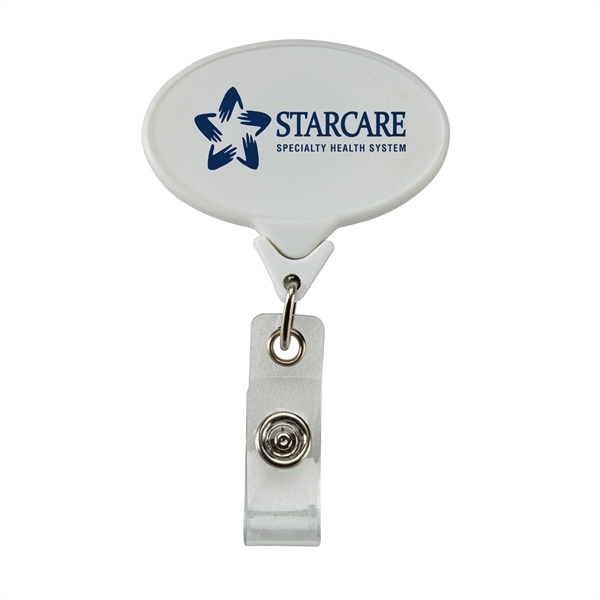 White color option for Oval Shaped Retractable Badge Reel