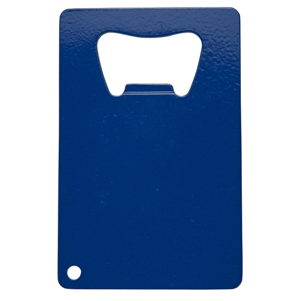 Blue color option for Stainless Steel Credit Card Bottle Opener