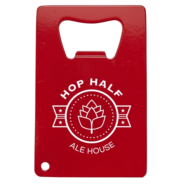 Red color option for Stainless Steel Credit Card Bottle Opener