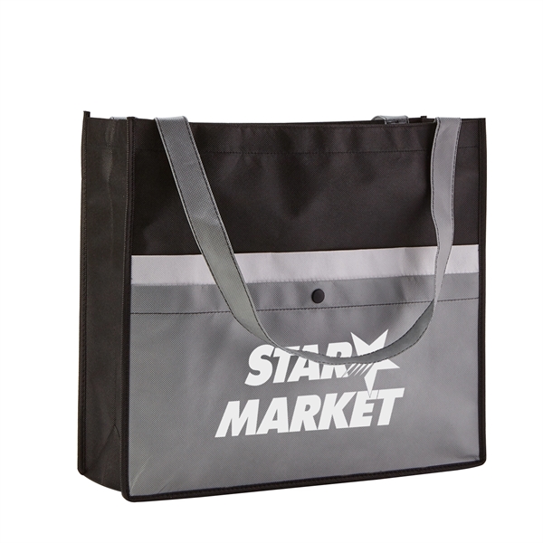 Gray color option for Non Woven Tote Bag With Pocket