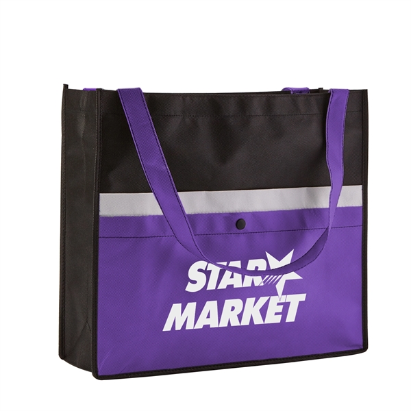 Purple color option for Non Woven Tote Bag With Pocket