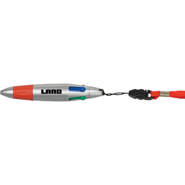 Red color option for 4 Color Pen On A Lanyard