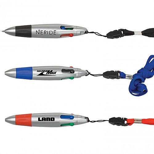 Main photo of 4 Color Pen On A Lanyard