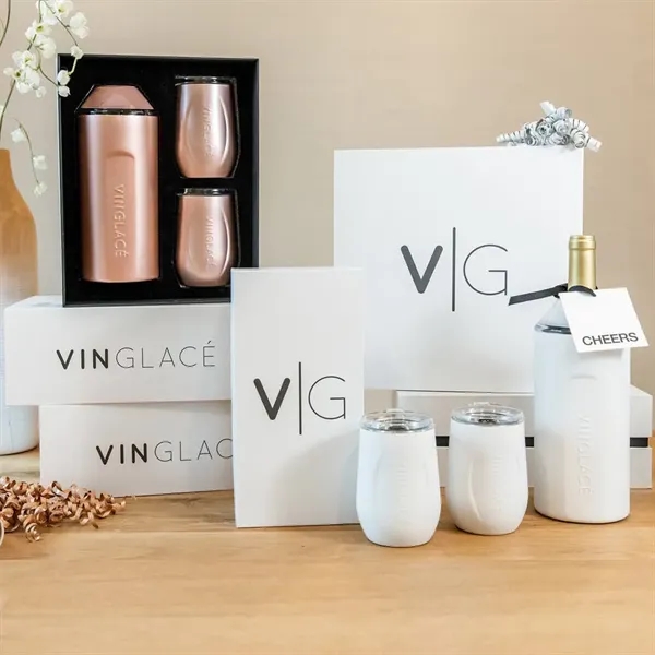 Extra color option for Vinglacé® Wine Bottle Insulator & 2 Glass Gift Set, Full C