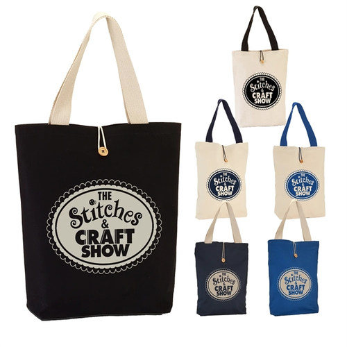 Main photo of 11.5 Oz. Cotton Canvas Button Up Tote Bag