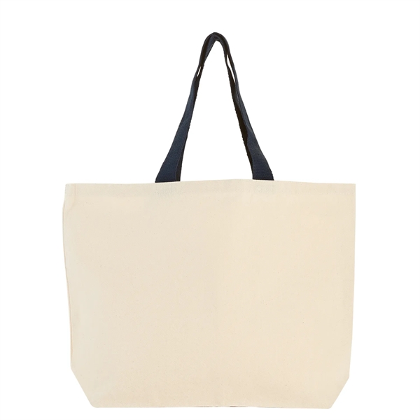 Natural-Navy color option for 11.5 Oz. Duck Canvas Tote Bag