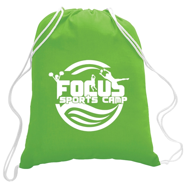 Lime color option for 5.5 Oz. Cotton Canvas Drawstring Cinch Backpack