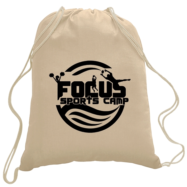 Natural color option for 5.5 Oz. Cotton Canvas Drawstring Cinch Backpack