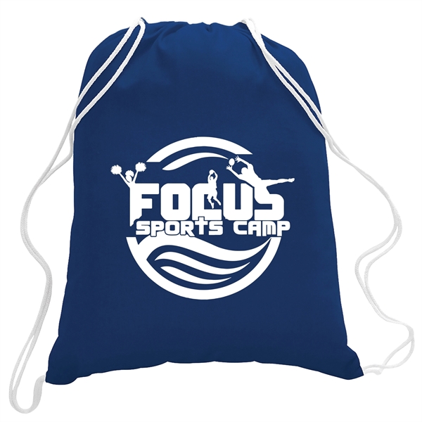 Royal Blue color option for 5.5 Oz. Cotton Canvas Drawstring Cinch Backpack