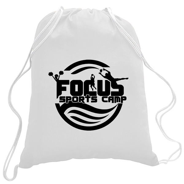 White color option for 5.5 Oz. Cotton Canvas Drawstring Cinch Backpack